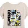 Women's - Star Wars - The Mandalorian Mando Helmet Grid Oversized Graphic T-Shirt - 2 of 4