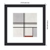 Kate and Laurel Framed Art Piet Mondrian Composition No 1 Gray Red 1935 by The Art Institute of Chicago, 27x27, Oliver Black Narrow - 2 of 4
