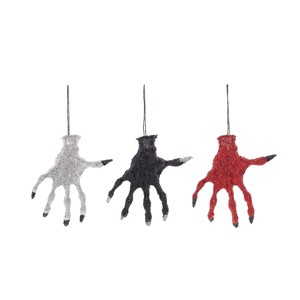 Gallerie II Vampire Claw Glitter Halloween Tree Ornament Set of 3 - 1 of 2