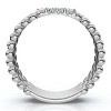 Pompeii3 Three Row Beaded Diamond Stackable Ring 14k Gold or Platinum Lab Created - 2 of 4