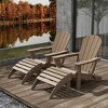 WestinTrends Malibu HDPE Outdoor Patio Folding Poly Adirondack Chairs with Ottomans (4-Piece Conversation Set) - 2 of 4