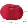 Grungis Bean Bag Chair,Beanbag Chair with Removable Microsuede Cover,Adults Lounge Sofa,Comfy Couch for Living Room Bedroom - 3 of 4
