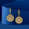 Ross-Simons 0.10 ct. t.w. Diamond Circle Drop Earrings in 18kt Gold Over Sterling - 3 of 4
