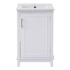 20 inch modern small bathroom storage cabinet, dressing table with ceramic basin, ample storage space - 3 of 4