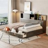 1pc Wooden Daybed, Solid Wood Frame with USB Ports and 3 Storage Drawers, No Box Spring Required - Baofuwish - 2 of 4