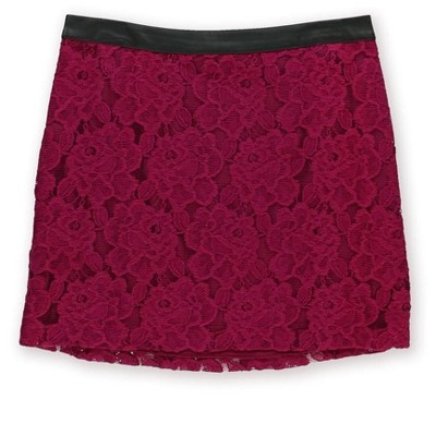 Kensie Womens Lace Overlay Mini Skirt