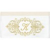 Linum Home Textiles 100% Turkish Cotton MONICA Gold Thread 2PC Embellished Bath Towel Set - 3 of 3