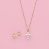 Ross-Simons Child's 2.5-3mm Cultured Pearl Cross Pendant Necklace in 14kt Yellow Gold Size 15 - 2 of 4