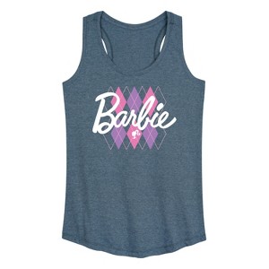 Women's - Barbie - Argyle Graphic Racerback Tank - 1 of 4