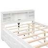 NicBex Full Size Platform Bed Wooden Bed Frame with Trundle, Storage Headboard, Drawers and Interface for Bedroom, No Box Spring Required, White - 4 of 4