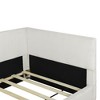 NicBex Twin/Full Size L-Shaped Corduroy Daybed,Upholstered Bed Frame for Bedroom,Living Room,Apartment,Wood Slat Support - 4 of 4