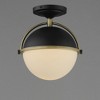 Maxim Lighting Duke 1 - Light Semi-Flush Mount in  Black/Weathered Brass - 2 of 3