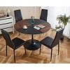Vynxaria 47.2" Tulip Round End Table - Versatile Dining, Office & Coffee Table - 3 of 4