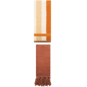 REGALWOVEN 2 Packs Cotton Absorbent Soft Decorative Bathroom Hand Towel for Kitchen - 1 of 4