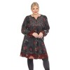 Plus Size Paisley Floral Embroidered Sweater Dress - 2 of 4