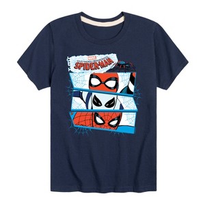 Boys' - Marvel - Friendly Neighborhood Spider-Man Masks Short Sleeve Graphic T-Shirt - 1 of 4
