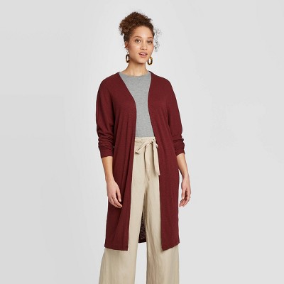 long hooded cardigan