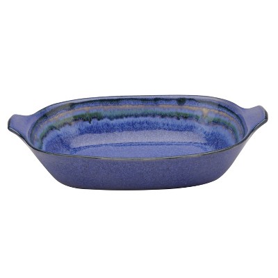Casafina Sausalito Blue 16.5 x 10.75 Inch Baker with Handles