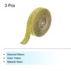 Unique Bargains Self-Adhesive DIY Crafts Decorations Crystal Rhinestone Diamond Ribbon 3 Rolls - 3 of 4