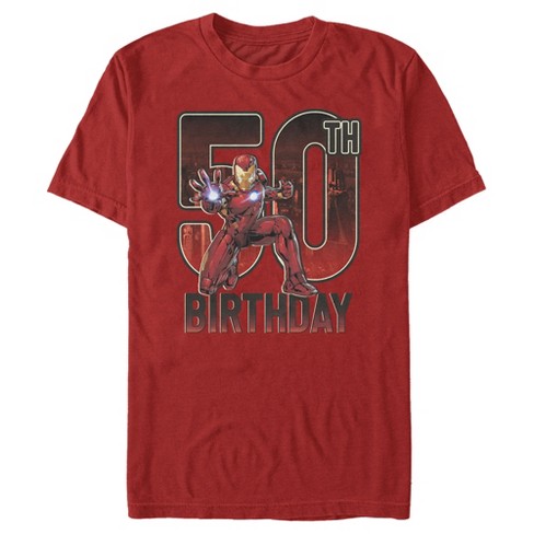 Men's Marvel Iron Man 50th Birthday Action Pose T-Shirt - image 1 of 4