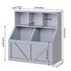 Homhougo Kids Toy Storage Organizer, Kids Bookshelf and Toy Storage, Toddlers Bookshelf Toy Organizer Gray - 2 of 4