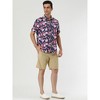 Lars Amadeus Men's Summer Floral Print Short Sleeve Button Down Beach Hawaiian Casual Shirt - 4 of 4