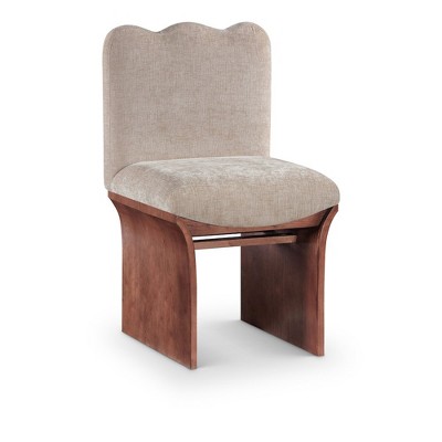 Meridina Furniture,Shaw Beige Chenille Fabric Upholstered Dining Chair
