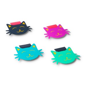 Dabney Lee Set of 4 Bookmarks with Magnets - Cats - 1 of 3