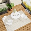 Garvee 3 Piece Patio Bistro Set, Outdoor Folding Table & 2 Chairs, Colorful Metal Furniture for Apartments, Porch, Deck, Balcony, Garden - 4 of 4