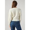 Women's Ashtyn Cable Knit Balloon Sleeve Sweater - SUGARLIPS - image 4 of 4