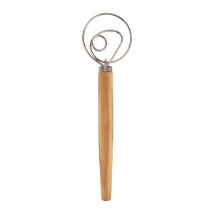 RSVP International Danish Dough Whisk, Olive Wood, 11-Inch - 1 of 4