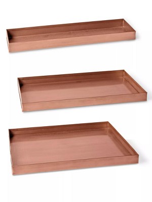 Gardener's Supply Company Essex Plant Stand Trays, Set of 3