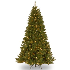 7.5' Prelit LED North Valley Spruce Artificial Christmas Tree Dual Color Lights - National Tree Company - 1 of 4