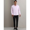 INSPIRE CHIC Men's Solid Long Sleeve Regular Fit Formal Business Button Down Dress Shirts - 2 of 4