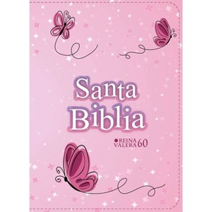 Biblia Rvr 1960 Compacta Símil Piel Juvenil Mariposa Rosada (Bible Rvr 1960 Compact Size Leatherlike Youth Pink Butterfly (Spanish Edition) - 1 of 1