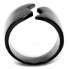Slickblue Women’s Minimalist Light Black Stainless Steel Band Ring with Crack Texture Size 5-10 - 3 of 4