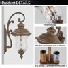 SEVOBAL Outdoor Wall Lights Vintage Weatherproof Exterior Sconce with Clear Glass Shade for Patio Porch Entryway , Brown , 14.96"*11.81"*23.23" - 3 of 4