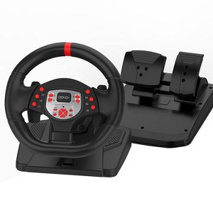 NBCP 180 Degree Driving-gaming racing wheel: Compatible with PS3/PS4/XBOX One/XBOX 360/SWITCH/Android/PC, 180-degree Steering, Adjustable Height - 1 of 4
