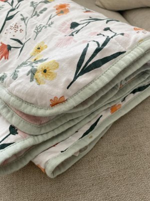 Jersey Knit Reversible Blanket - Cloud Island™ Garden Floral