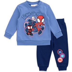 Marvel Spidey and His Amazing Friends Spider-Man Fleece Sweatshirt and Jogger and Pants Outfit Set - 1 of 4