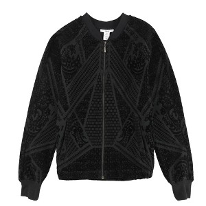 bar III Womens Velvet Bomber Jacket - 1 of 2
