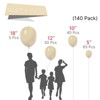PartyWoo Balloons Light Brown Tan Boho Neutral Beige Cream Nude 18 12 10 5 Inch 140 pcs - 2 of 4