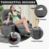 Oversized Rocker Recliner Chair,Modern Manual Oversized Recliner Chairs w/Armrest, Backrest, 2 Cup Holders, Side Pocket,Lazy Chair for Living Room - 4 of 4