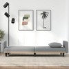 vidaXL Sofa Bed with Cushions Light Gray Fabric - 3 of 4