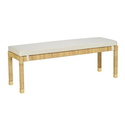 TOV Furniture Amara Linen Bench in Cream
