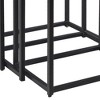 Coast to Coast Ponga 23"W Black Powder Iron and White Marble Nesting Tables Set of 3 - image 4 of 4