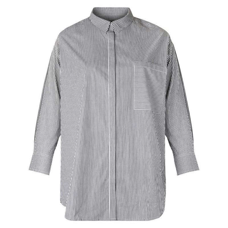 11 Honoré Collection Women's Oversized Button-Up Poplin Shirt, 3 of 5