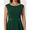 Hobemty Women's Sleeveless Elegant Round Neck Office A-Line Dress - 4 of 4