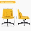NicBex Adjustable Height Velvet Home Office Chair with Pillow and Wheels for Work Study Vanity - 2 of 2