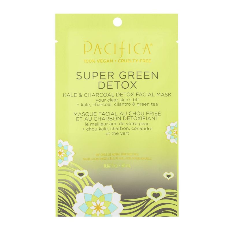 Pacifica Super Green Detox Kale and Charcoal Face Mask - 0.67 fl oz, 1 of 11